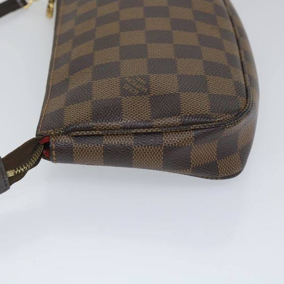LOUIS VUITTON Damier Ebene Pochette Accessoires Pouch N41206 LV Auth 56891 - Picture 3 of 16